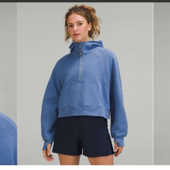 lululemon athletica Tops - Lululemon Women's Scuba Oversized Half-Zip Hoodie in Water Drop Size XS/S
